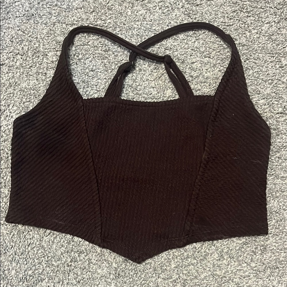 Urban Outfitters brown cropped tank